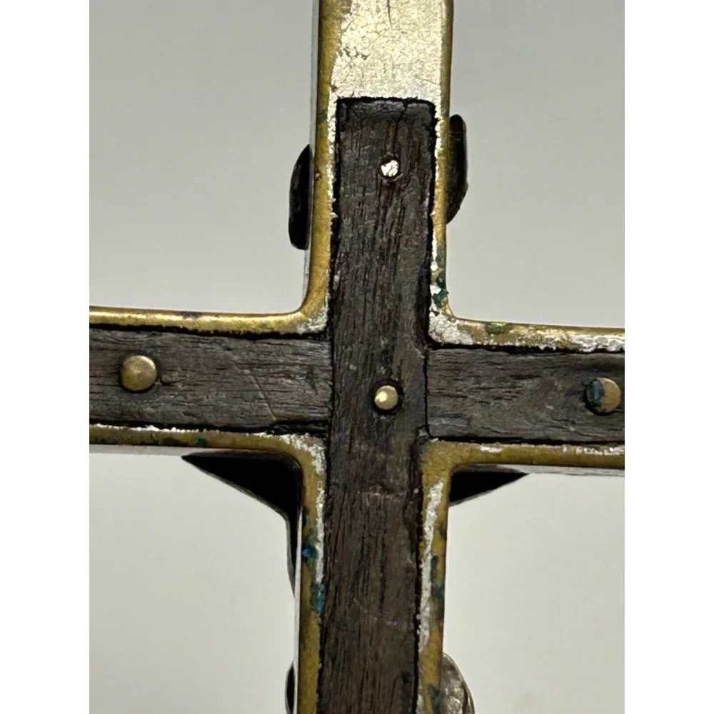 Antique Nuns Habit Pectoral CRUCIFIX W/‎ SKULL & CROSSBONES Cross 4